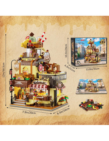 Conjunto de Construcción Casa de Helados INSOON 1377 PZS