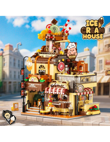Conjunto de Construcción Casa de Helados INSOON 1377 PZS