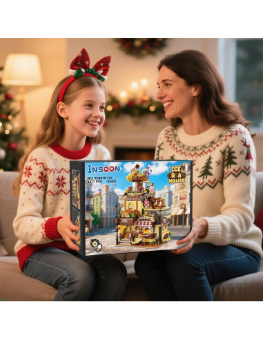 Conjunto de Construcción Casa de Helados INSOON 1377 PZS