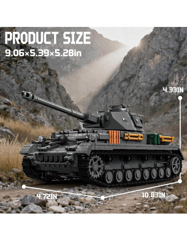 Conjunto de Construcción Tanques Militares WWII Modelo Colección