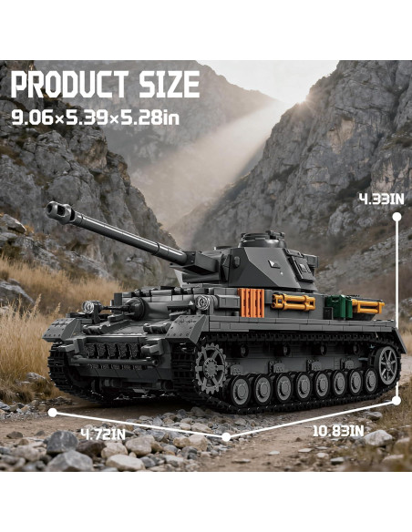 Conjunto de Construcción Tanques Militares WWII Modelo Colección