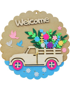 Kit de Manualidades APLI Krapli Bienvenida - Base Redonda 22 cm 2