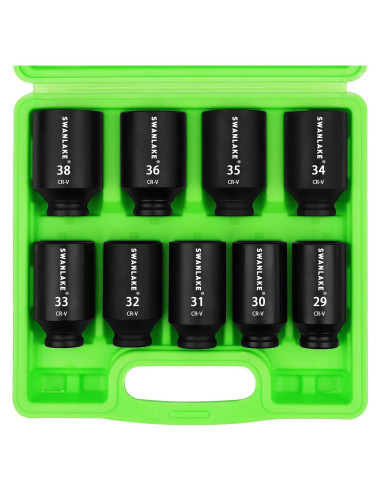 Juego de 9 Piezas Enchufe de Impacto 1/2" SWANLAKE Métrico