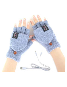 Guantes calefaccionados USB Kbinter para mujeres - Azul