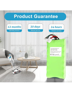 Batería Litio-Ion 3.0Ah 25.2V Moccdor para Aspiradora Eureka 2