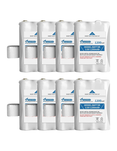 Paquete de 8 Baterías BATT3R 1200mAh para Walkie-Talkies
