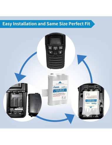 Paquete de 8 Baterías BATT3R 1200mAh para Walkie-Talkies