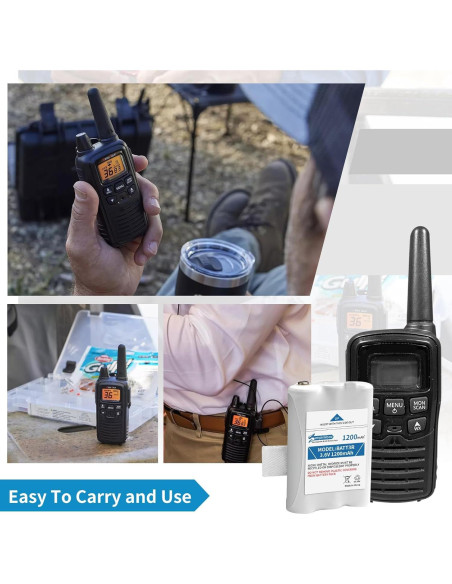 Paquete de 8 Baterías BATT3R 1200mAh para Walkie-Talkies