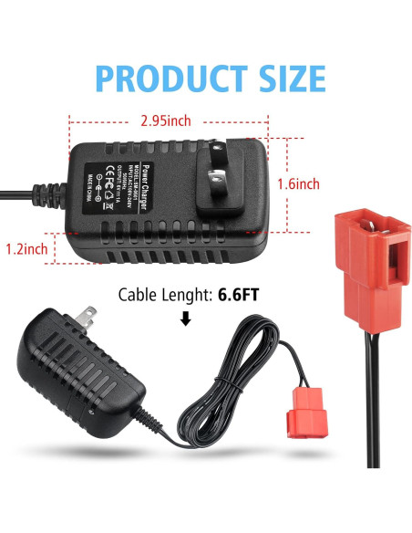 Cargador de Batería 6V 1A PAEKQ para Juguetes Eléctricos