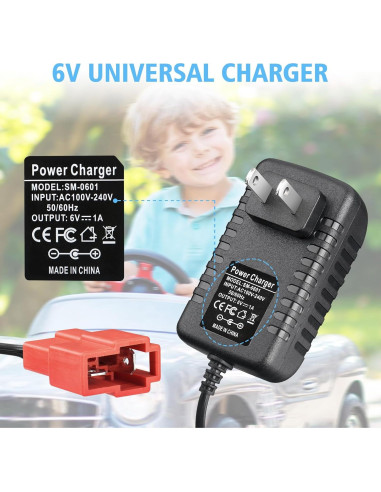 Cargador de Batería 6V 1A PAEKQ para Juguetes Eléctricos