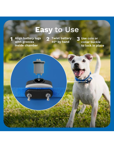 Batería Power Cap Invisible Fence - Reemplazo para collares - Paquete de 2