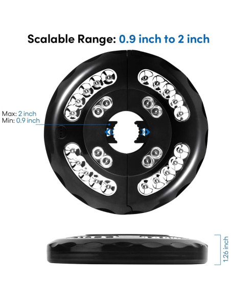 Luz de Paraguas INKEER Recargable 3 Modos 20 LED 20x3.2cm