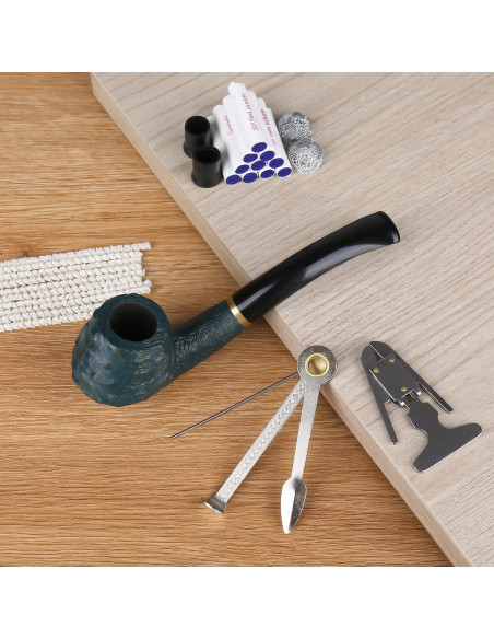 Pipa de Tabaco Sivaopa de Madera de Pera Azul con Accesorios