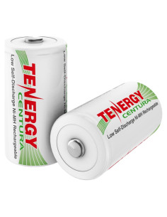 Batería recargable D Tenergy Centura 1.2V 8000mAh - Paquete de 2