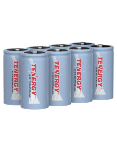 Baterías C recargables Tenergy 1.2V 5000mAh - Paquete de 8