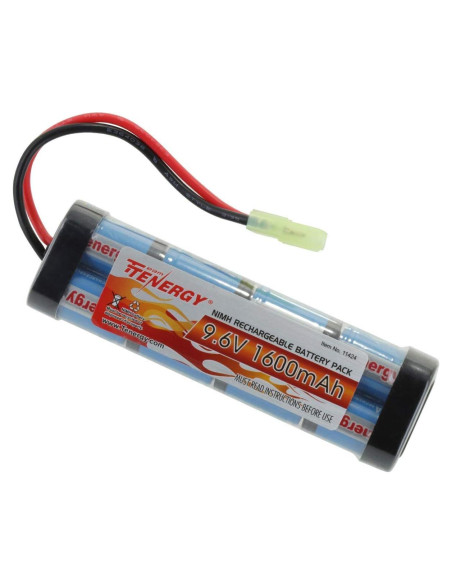 Batería recargable NiMH Tenergy 9.6V 1600mAh para Airsoft