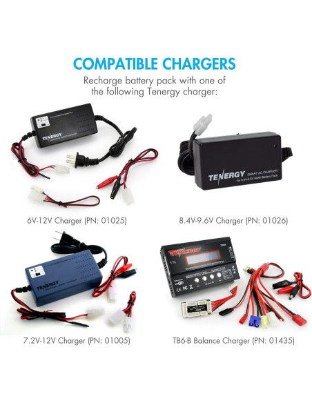 Batería recargable NiMH Tenergy 9.6V 1600mAh para Airsoft