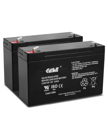 Batería AGM 6V 12Ah Casil CA6120 - Paquete de 2 unidades