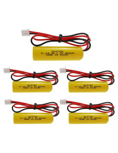 Paquete de 5 Baterías Ni-CD 1.2V 900mAh para Luz de Emergencia