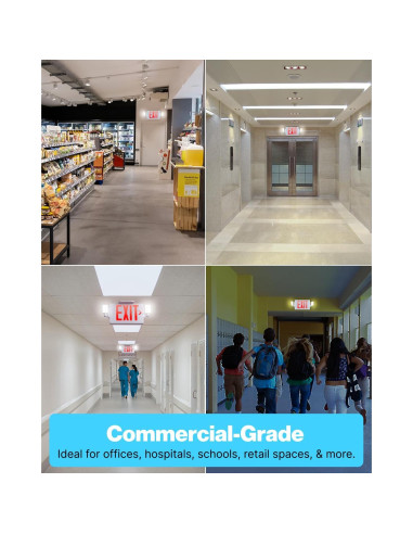 Señal de Salida LED Sunco 12 Paquete con Luces de Emergencia