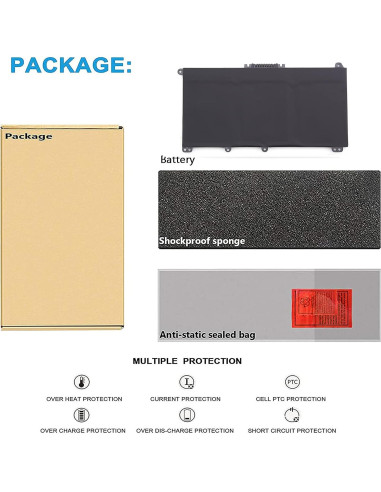 Batería Li-ion HT03XL para HP Pavilion 14 y 15 - 41Wh