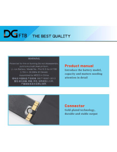 Batería de Reemplazo DGFTB A1798 30.8Wh para iPad Pro 10.5 2