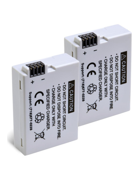 BM Premium 2 Baterías LP-E8 para Canon EOS Rebel T2i, T3i, T4i, T5i