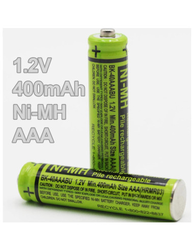 Baterías recargables NiMH Panasonic BK-40AAABU 1.2V 400mAh