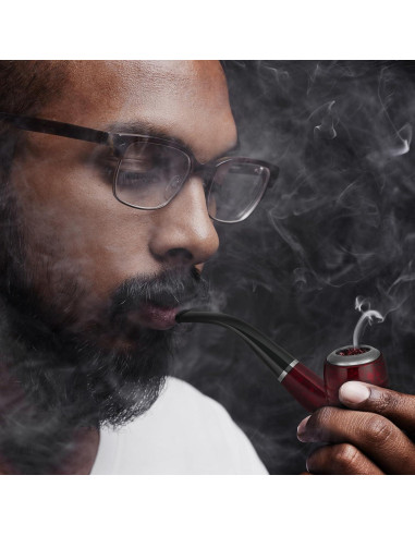Pipa de fumar Tesonway con accesorios y estuche rojo