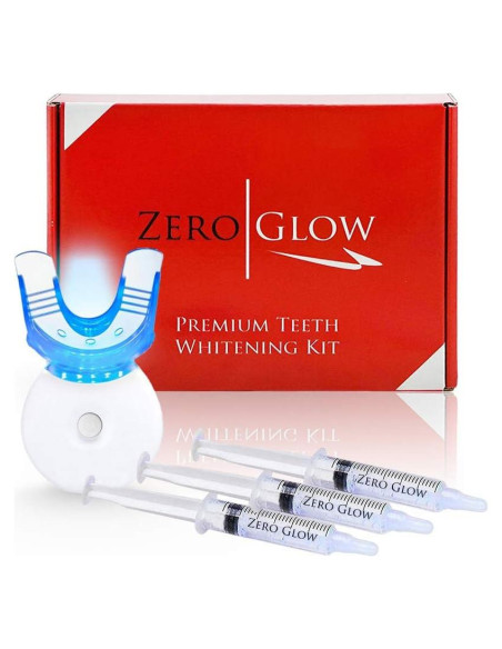 Kit Blanqueamiento Dental Zero Glow 3 Jeringas 3ml Luz LED