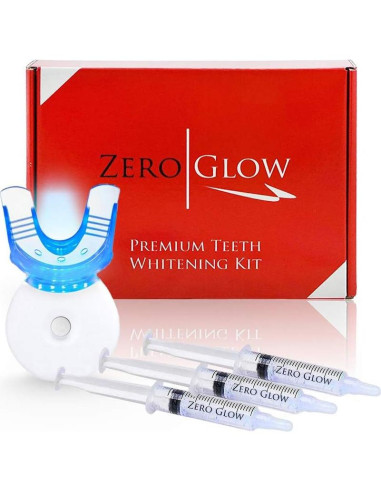Kit Blanqueamiento Dental Zero Glow 3 Jeringas 3ml Luz LED