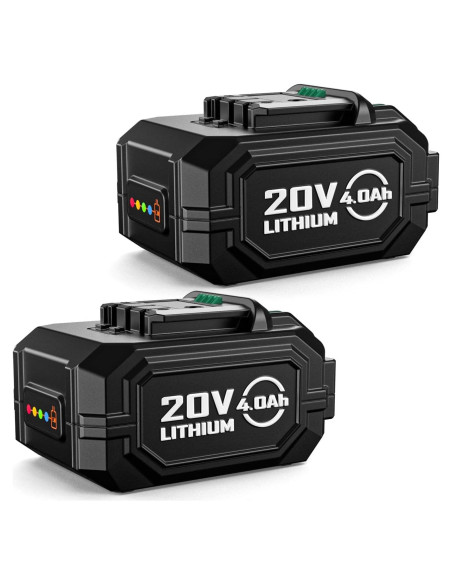 KIMO Paquete de 2 Baterías 20V 4000mAh para Herramientas Eléctricas