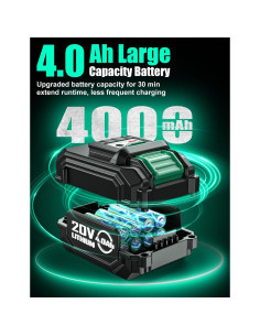 KIMO Paquete de 2 Baterías 20V 4000mAh para Herramientas Eléctricas 2
