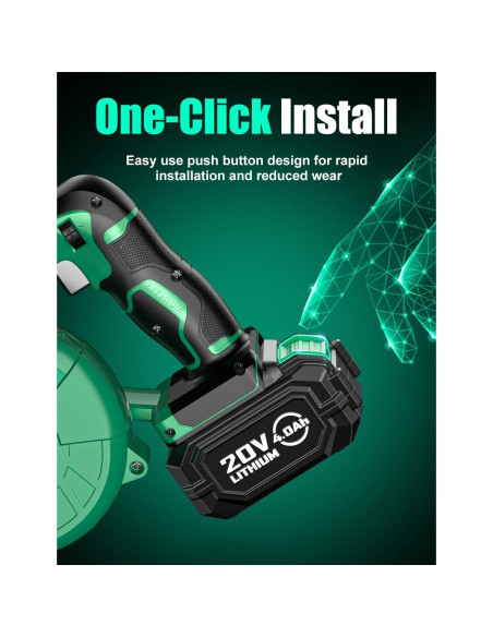 KIMO Paquete de 2 Baterías 20V 4000mAh para Herramientas Eléctricas