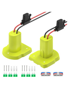 Paquete de 2 adaptadores de batería Kzreect para Ryobi 18V