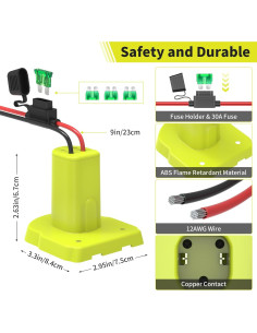 Paquete de 2 adaptadores de batería Kzreect para Ryobi 18V 2
