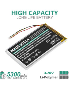 Batería de Reemplazo 5300mAh MAUSOCELA para GPS Stratus 2/2S/3 2