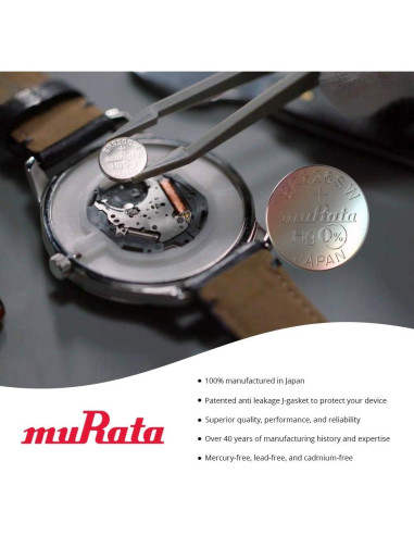 Batería de Óxido de Plata Murata 348 SR421SW 1.55V 12.5mAh (5 Unidades)