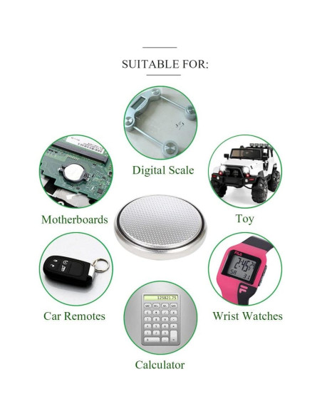 Batería de moneda de litio Toshiba CR1620 3V - Paquete de 5