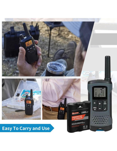 Paquete de 2 Baterías Recargables PMNN4477AR 1500mAh para Motorola