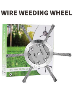 Cabezal de Desmalezadora WHNICUST 6 Cuchillas Alambre Acero 15cm 2