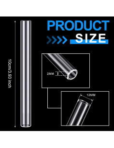 6 Tubos de Vidrio de Borosilicato 10 cm FoldTier 2