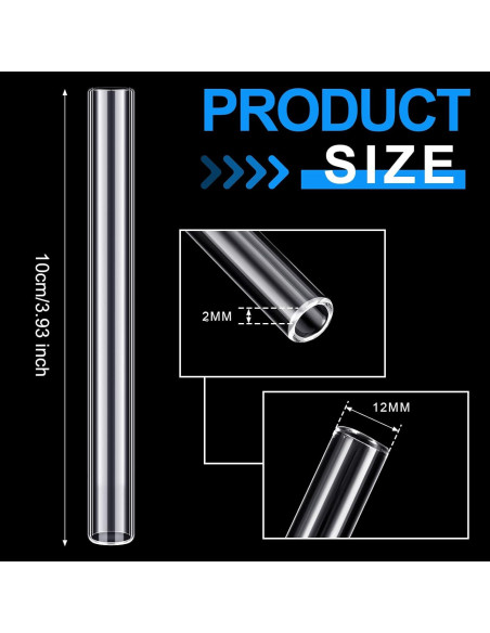 6 Tubos de Vidrio de Borosilicato 10 cm FoldTier