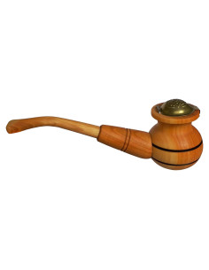 Pipa de Tabaco Ulleo de Madera de Cereza Hecha a Mano 17 cm