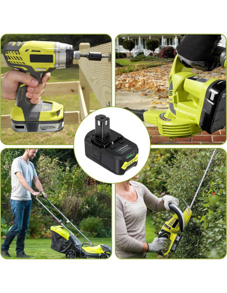 Batería de Litio 18V 6Ah Ryobi P102 P108 P189 P190