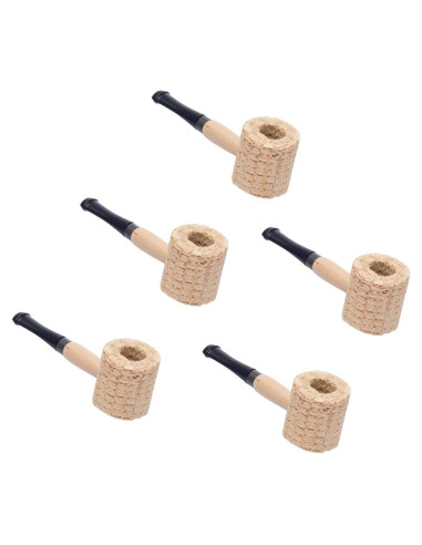 Juego de 5 pipas de maíz natural Wdcfxy para práctica