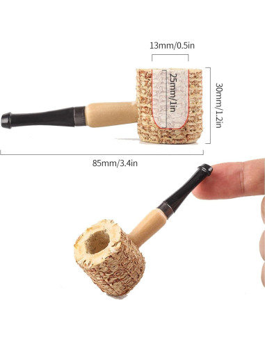 Juego de 5 pipas de maíz natural Wdcfxy para práctica