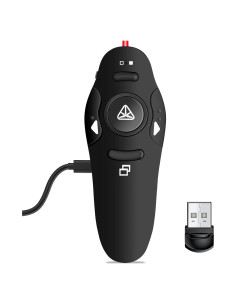 Controlador de Presentación Inalámbrico Quro RLP303 Rojo