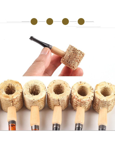 Juego de 5 pipas de maíz natural Wdcfxy para práctica