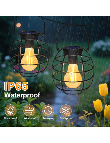 Paquete de 4 partes superiores de luz solar Yulloyello IP55